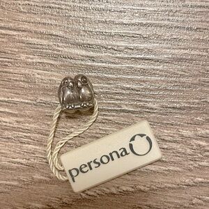 PERSONA BNWT Sterling Silver Doves Charm, Fits Pandora, Silver.